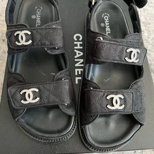 Authentic Chanel dad sandals